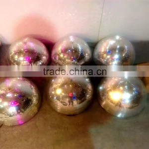 12'' 30cm Stainless Steel Half Round Ball Clear Hollow Plastic Half Sphere Marror Ball thumbnail-3