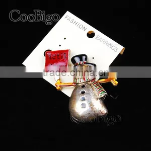 Charming Black Hat Cool Snowman Pin Brooch Christmas Party Gift Promotion Apparel Accessories thumbnail-3