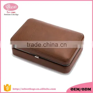 Portable Genuine Leather 4 Pieces Cigar Box thumbnail-2