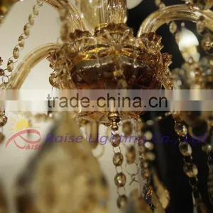 Amber Crystal Chandelier Light thumbnail-2