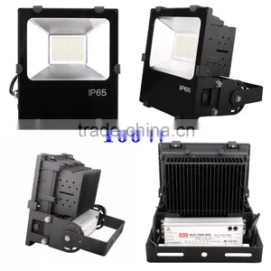 Hot Sale 5 Years Warranty PhilipsSMD Meanwell Driver IP65 Waterproof 150w 120w 100w Led Flood Lights for Garage thumbnail-1