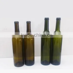 750ml Brown Red Wine Glass Bottle With Cork thumbnail-1