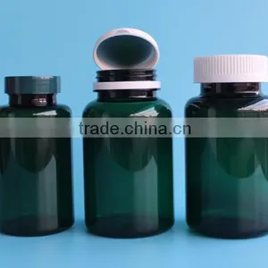 Green Botson Round PET Plastic Pharmaceutical Pill Capsule Bottle With Child-proof Cap thumbnail-3