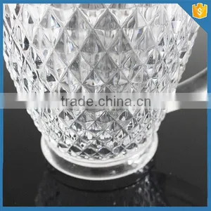 Clear Glass Water Pitcher With Rhombus Design thumbnail-5