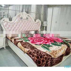 Hot Selling New Design 100 % Polyester Korean Style2Ply Mink Blanket thumbnail-2