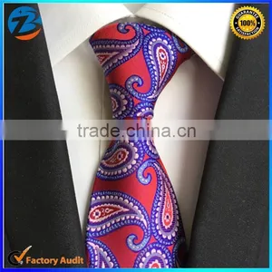 Newest Pasley Jacquard Polyester Silk Neck Ties for Men thumbnail-1