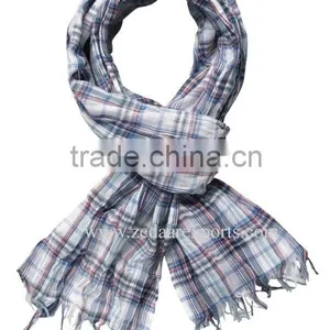 Check Cotton Scarves thumbnail-1