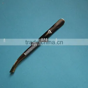 MJ-90 Stainless Steel Curved Tip Lady Eyebrow Tweezer thumbnail-1
