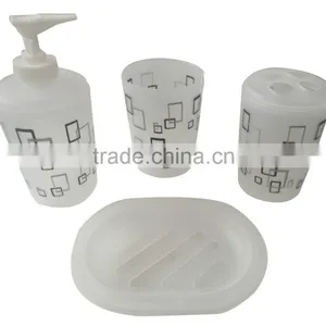 Colourful 4pcs Plastic Bathroom Set China thumbnail-6