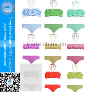 Latest Fashion Ruffles Sexy Kids Bikini With Various Colours thumbnail-1