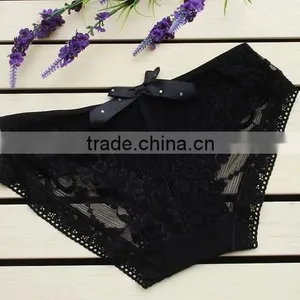 Sexy Lace Behind the Bow Low Waist Women's Underwear Women Briefs thumbnail-4