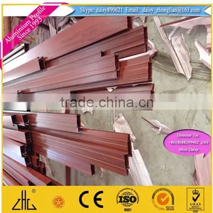 Wood Grain Surface Finishing Aluminum Profile / Enduring Wood Grain Finish Aluminum Tube , Aluminium Wood Grain Finish thumbnail-5