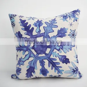 Wholesale Custom Linen/cotton Fabric Decorative Throw Cushion Cover Christmas Digital Printed Pillow Case thumbnail-2