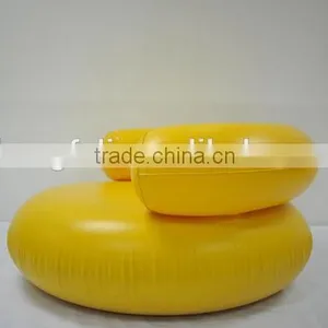 PVC Yellow Leisure Inflatable Sofa Big Air Chair Sofa Furniture thumbnail-2