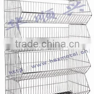 Black Metal Storage Promotion Rack / Wire Display Rack Racking Supermarket Shelving thumbnail-1