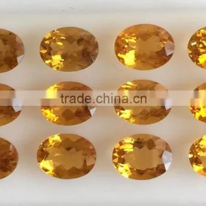Oval Faceted Cut Natural Citrine Quartz Orange Loose Gemstones thumbnail-1