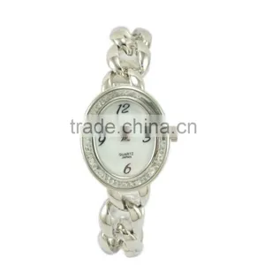 Analogous Metal Good Plating Fit Wrists Specialize Design Crystal on the Face Bracelet Watch For Women thumbnail-3