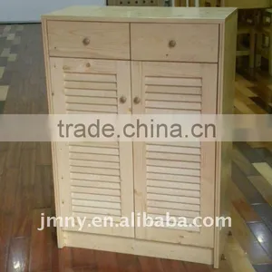 Solid Wood Pine Shoes Rack / Shoes Cabinet thumbnail-1