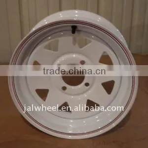 15 Inch White Trailer Wheel Rim 4x4 Wheel Rim thumbnail-1