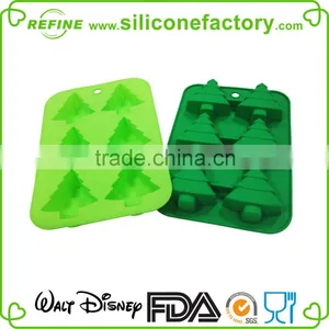 Christmas Promotional Gifts 6 Cavaties Silicone Bakeware in Tree Shape thumbnail-3