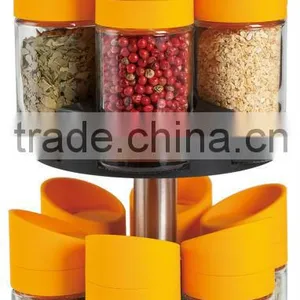 SINOGLASS 12 Jars Yellow Cap Glass Spice Shaker thumbnail-1