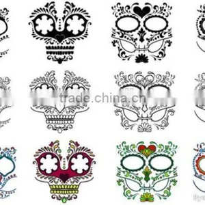 Exported Wholesale Body Fashion Water Skull Temporary Tattoo Sticker thumbnail-2