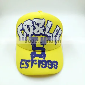 Customized Curved Bill 5 Panel Printed Trucker Mesh Cap Wholesale thumbnail-2