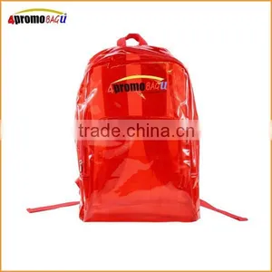 2015 Red Transparent PVC Backpack School Backpack PVC Bag thumbnail-1