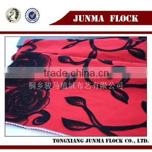 Rose Pattern China Textile Flocked Sofa Upholstery Decorative PVC Fabric thumbnail-6