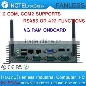 Industrial 1037U Embedded Fanless PC With 4G RAM Mini Computer thumbnail-1