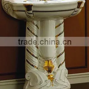 Ceramic Hot Sales MIDDLE East Standard Simple Basin With Pedestal DW8005C thumbnail-1