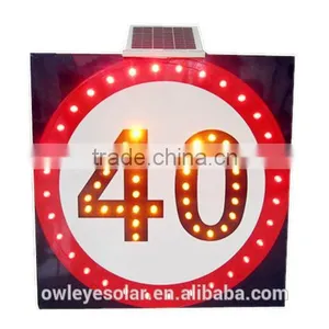 Solar Traffic Speed Signs/illuminated Traffic Arrow Signs/solar Traffic Warning Pedestrian Sign thumbnail-1