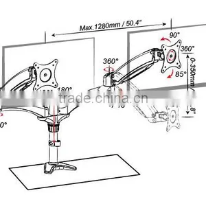 New Aluminum High QualityMonitor Mount Monitor Arm Desk Monitor Arm thumbnail-3