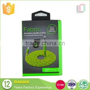 Unique Design Embossed UV Custom Logo Special Shape Recyclable Hdmi Cable Paper Packing Boxes thumbnail-2