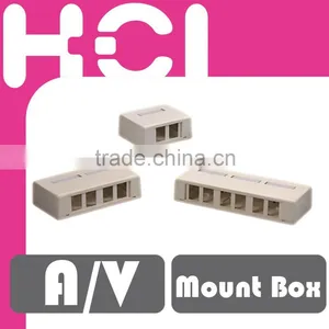 2 4 6 Ports Multimedia Mount Box With Label for A/V Connecter thumbnail-1