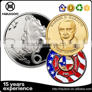 Commerative Odd Shape Brass Material Pure Silver Plating Soft Enamel Custom Souvenir Metal Embossed Challenge Coin thumbnail-2