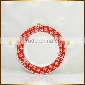 16pc Color Band Ceramic Fine White Porcelain Dinner Sets thumbnail-6