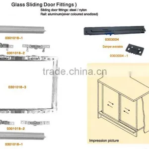 Hot Sale Steel and Nylon Accessories for Glass Sliding Door thumbnail-1
