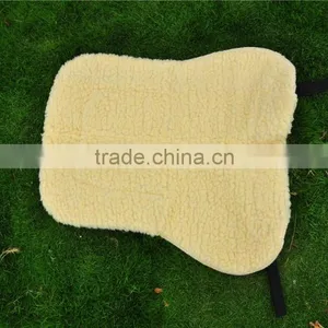 Wool Felt Half White English Horse Products Saddle Pad thumbnail-4