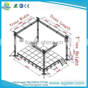 2017 Sgaier Factory Price Roof Truss 4 Pillar 12m x 10m for Sale Arch Trusses thumbnail-2