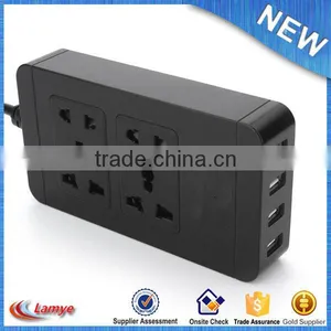Europe Uk US Multi Universal Wall Usb Socket Outlet With ce Rohs thumbnail-1