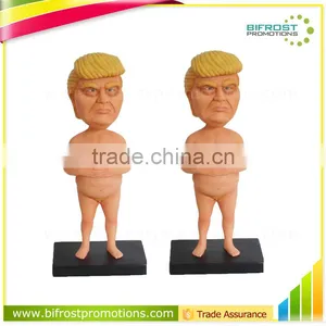 2017 Resin New Arrive Cartoon Funny Doll Donald Trump Bobble Head thumbnail-1