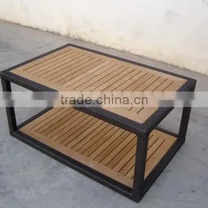 Hollow Outdoor Wooden Tea Table thumbnail-3