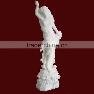 Small White Marble Statue Of Girl Carving thumbnail-1