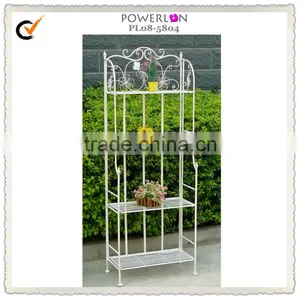 Classical Outdoor Decorative Vintage Antirust Waterproof Wrought Irons Metal Kitchen Shelf Unit thumbnail-1