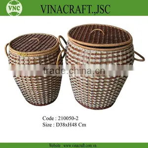 Wicker Baboo Laundry Basket for Clother thumbnail-4