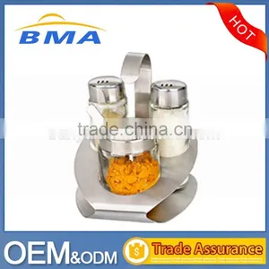 Stainless Steel 430 Stand Salt/pepper Bottle Set of Condiment Holder thumbnail-5