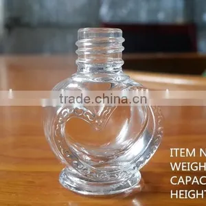 Wholesale New Style Heart Shaped Nail Polish Glass Bottle Factory in China thumbnail-1