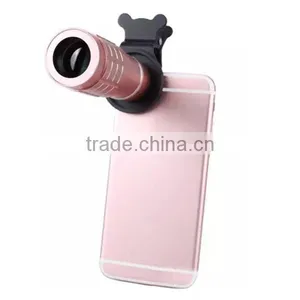 2016 New Mobile Phone Universal Clip Camera Lens , 12x Zoom Telescope Lens for IPhone thumbnail-3