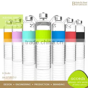 Customized Design Glass Drinking Water Bottle for Gym thumbnail-6